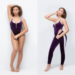 Two piece sports pants and bodysuit